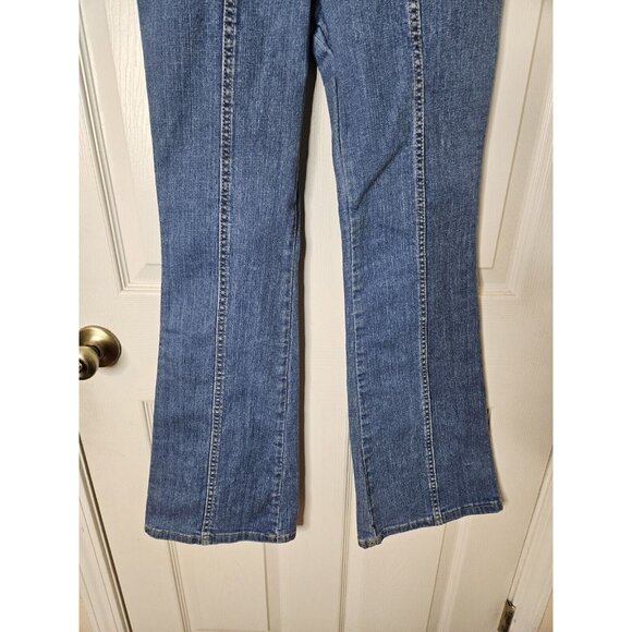 Wrangler x Modcloth Retro 70s Flare Rainbow Pocket High Rise Jeans Womens 2x30 - Picture 3 of 10